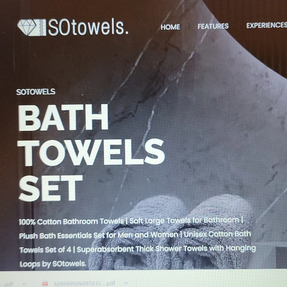 Sotowels 4 premium bath towels superior quality absorbent 100% cotton Beige New…